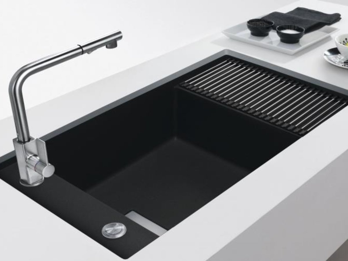 Cuve sous Plan en Fragranit+ Franke & Grille égouttoir Rollmat