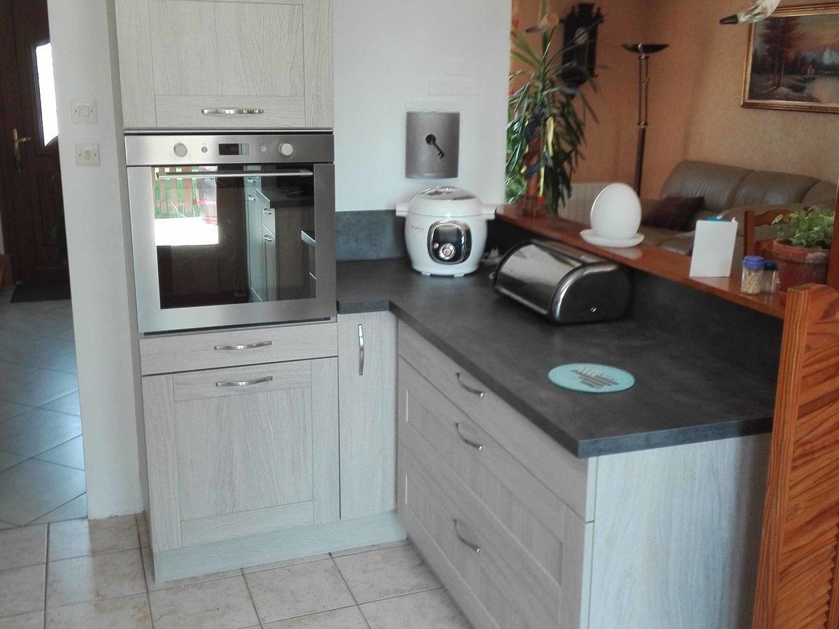 Rénovation cuisine sur mesure Trend Cube Chêne vieilli