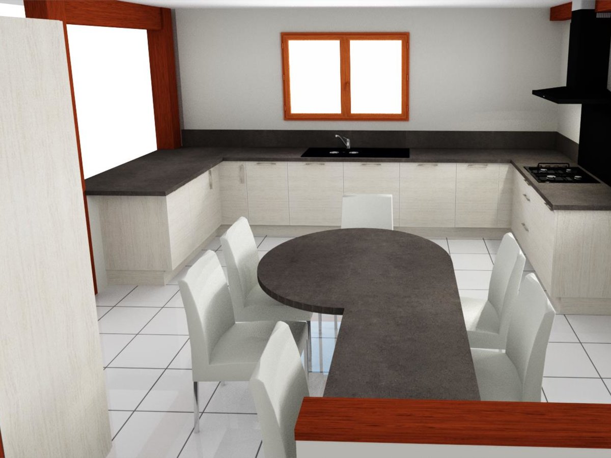 Cuisine 3D sur mesure Trend + Chêne vieilli