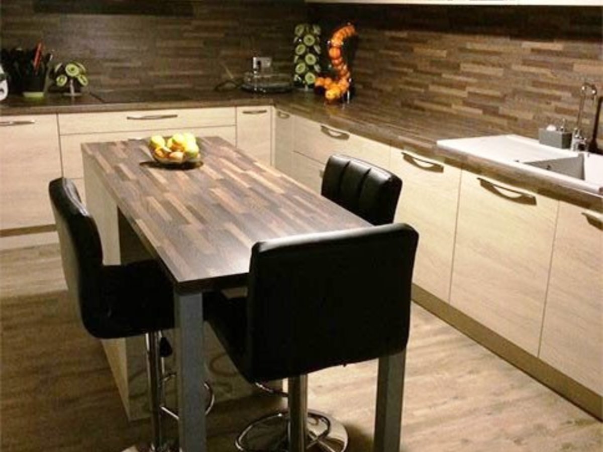 Cuisine avant-après sur mesure Trend + Chêne vieilli