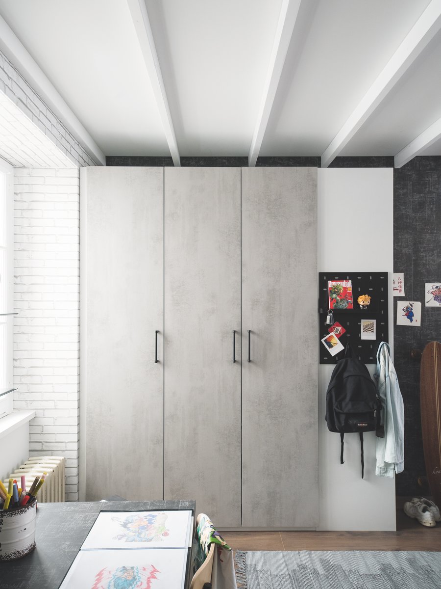 Armoire dressing bois blanc