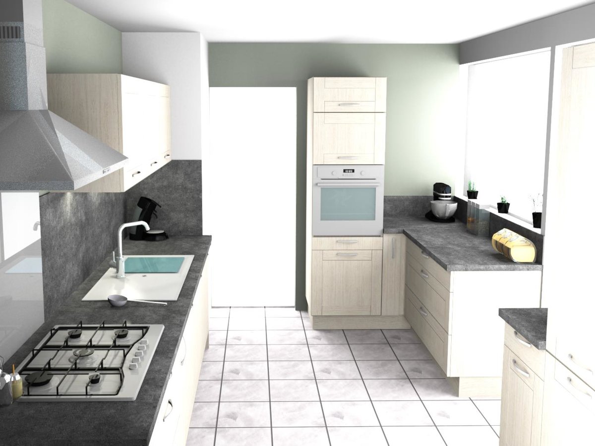 Cuisine 3D sur mesure Trend Cube Chêne vieilli