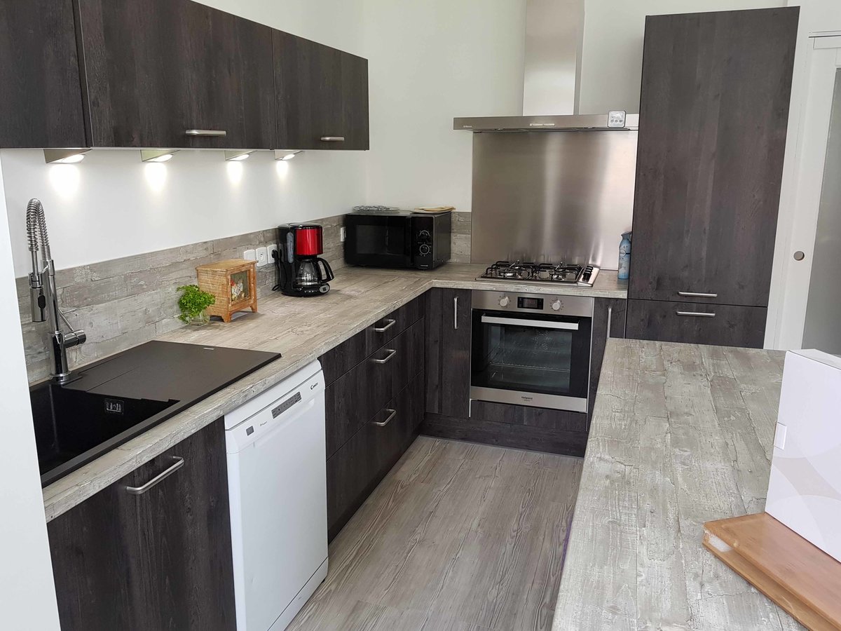 Cuisine avant-après sur mesure Trend Blanc Mat