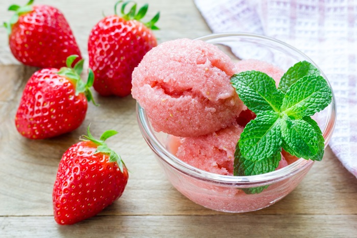 glace sorbet fraise
