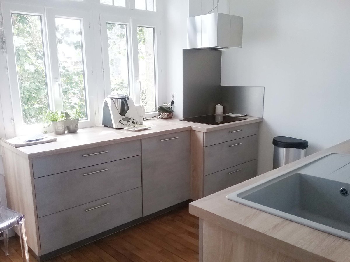 Rénovation cuisine sur mesure Label Béton Clair