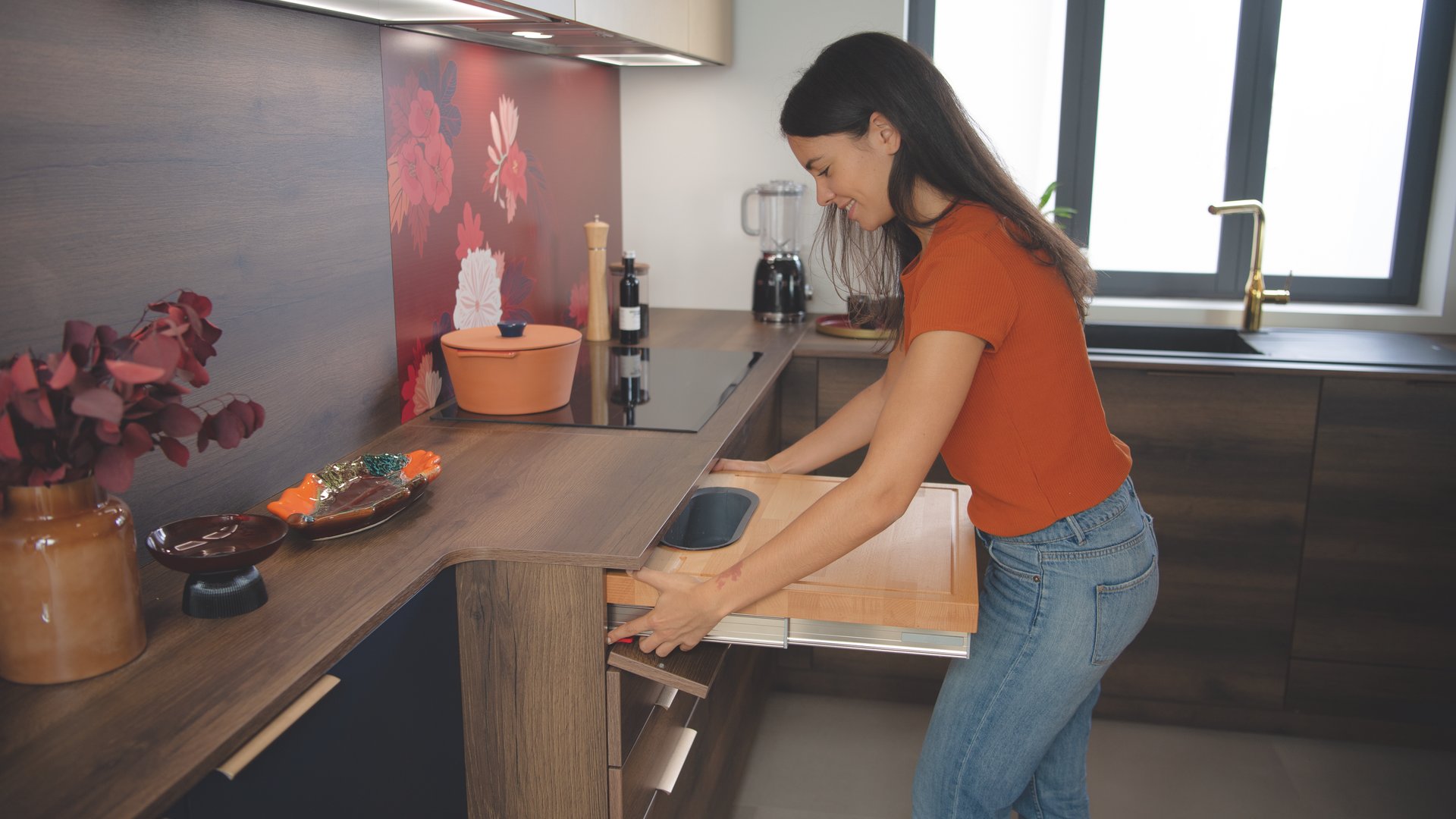 Le billot caché : une exclusivité Cuisinella