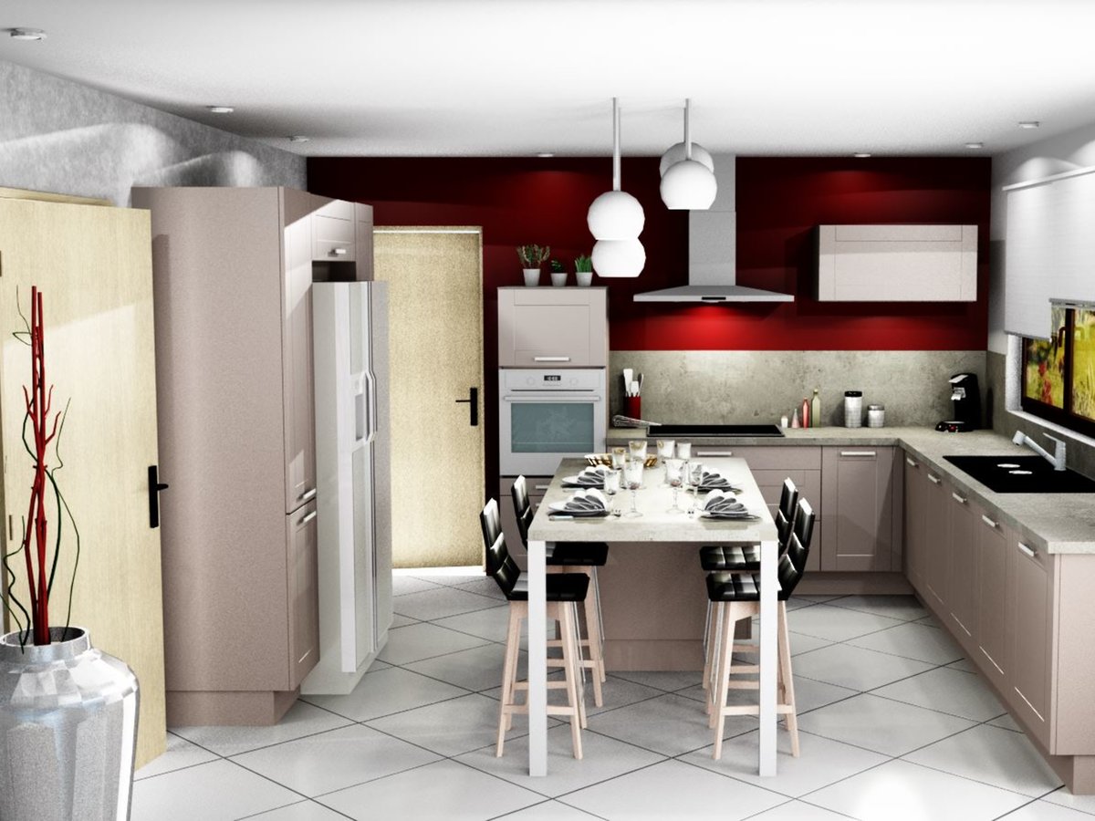 Cuisine 3D sur mesure Trend Cube Cinnamon