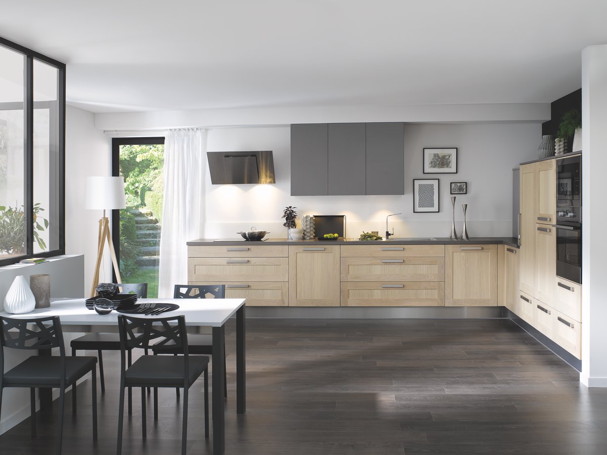 cuisine ouverte grise design