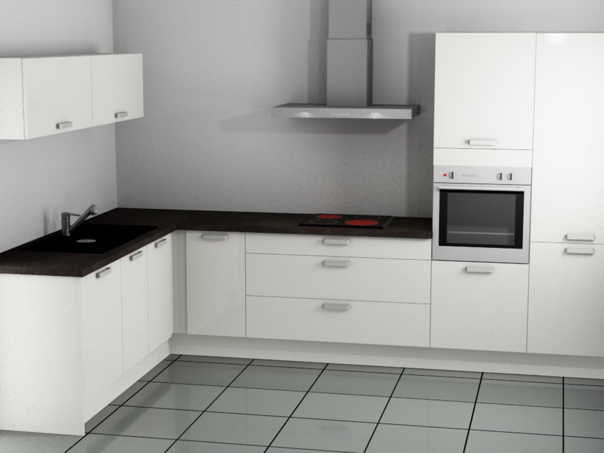 Cuisine 3D sur mesure Petilla + Pannacotta Majestic brillant