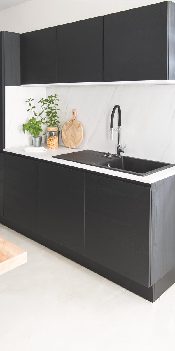 Evier en Granit Telma, Mitigeur Style Pro Avec Douchette Mariani