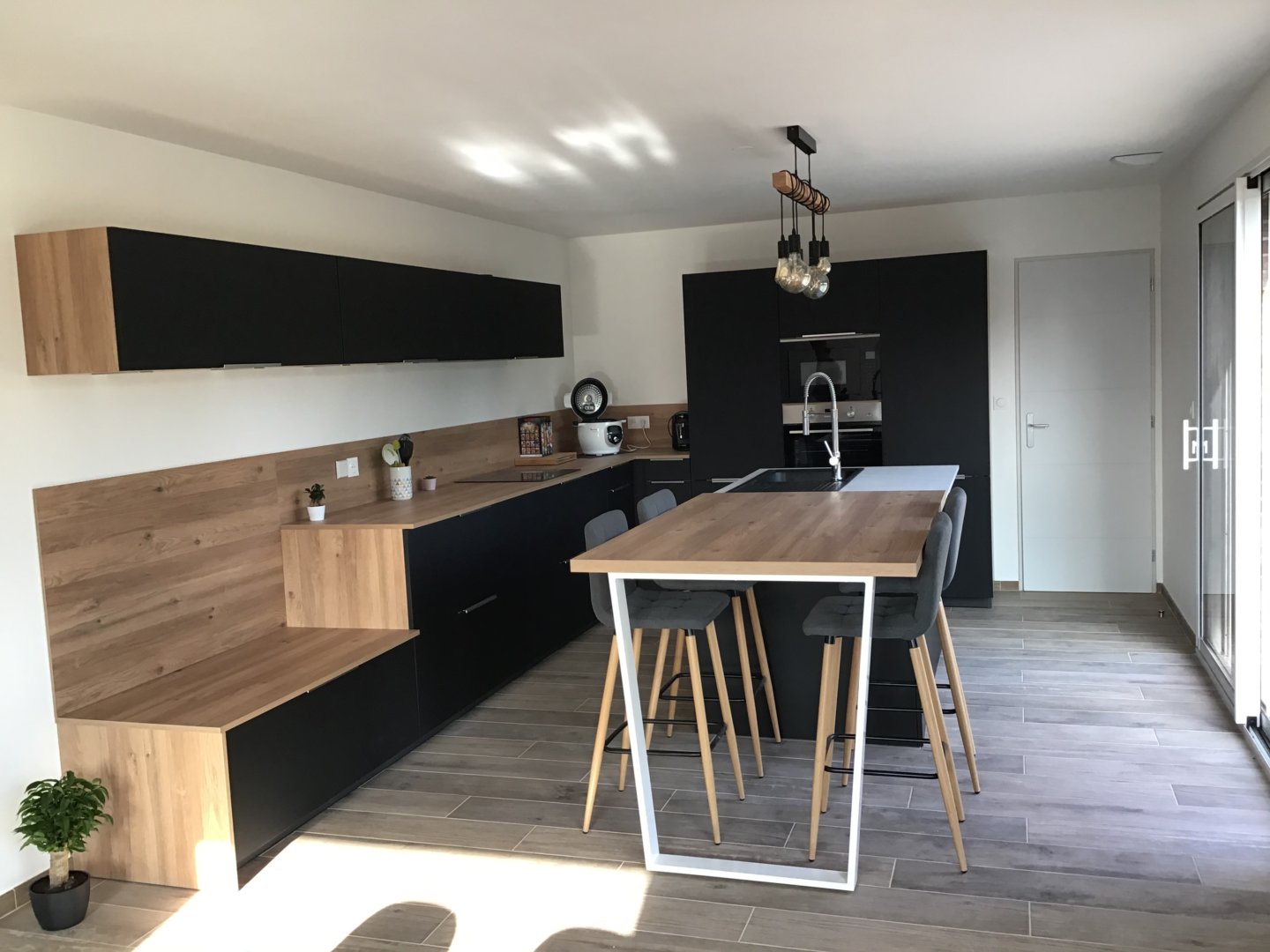 Cuisine équipée sur mesure Pearl Noir Pearl