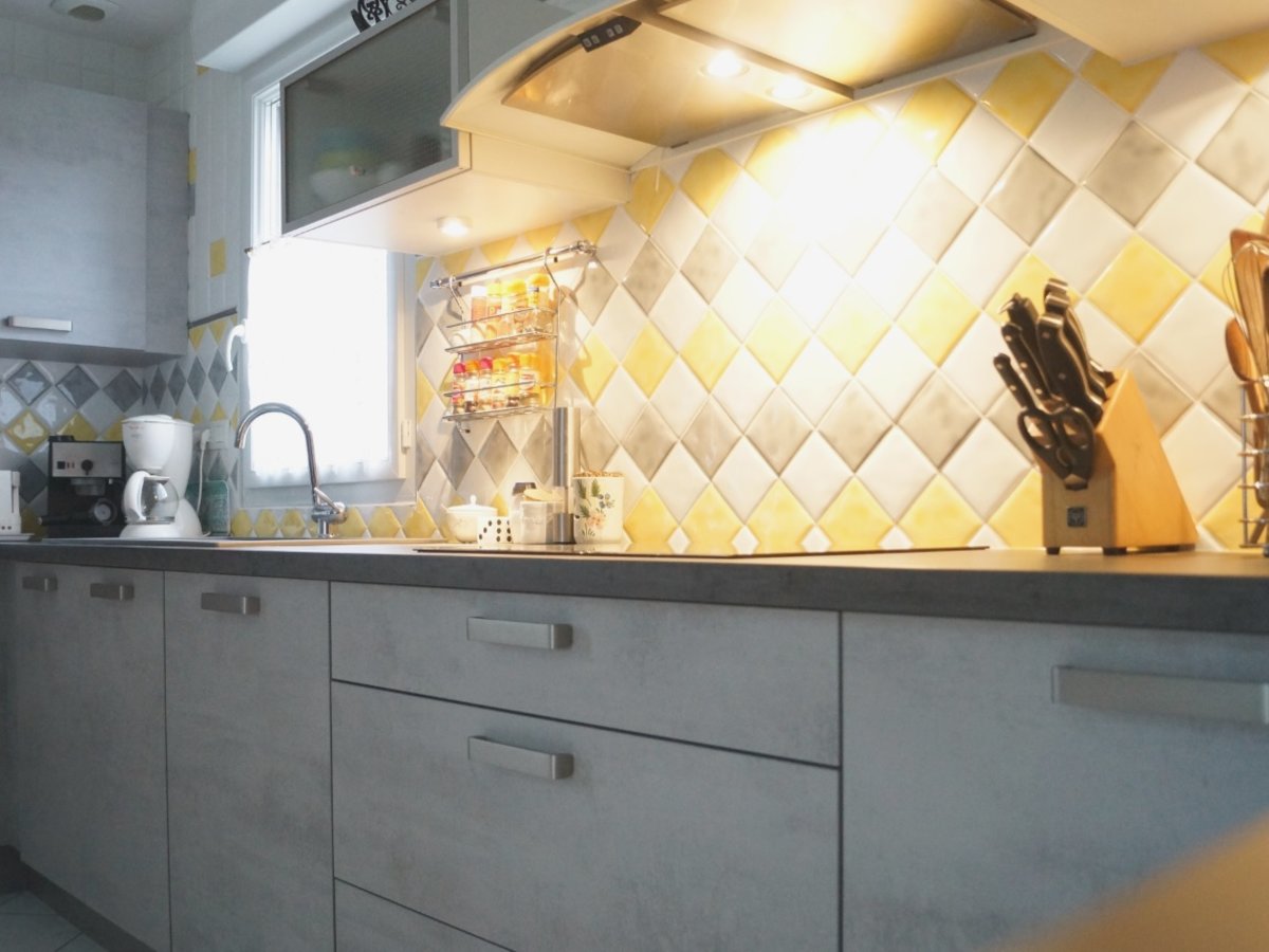 Cuisine avant-après sur mesure Label Béton Clair