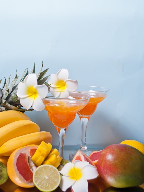 Cocktail sans alcool ananas citron, orange et grenadine : Recette de Cocktail  sans alcool ananas citron, orange et grenadine