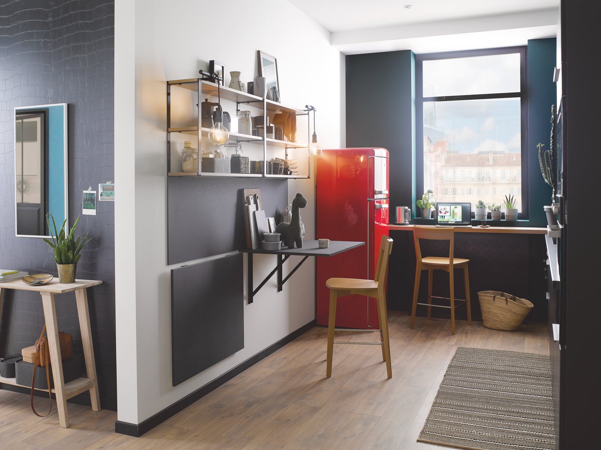 Table rabattable - Cuisine Vega Dark Fusion et Vega Prem's Blanc