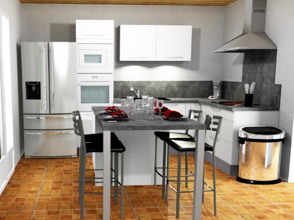 Cuisine 3D sur mesure Trend + Chêne vieilli