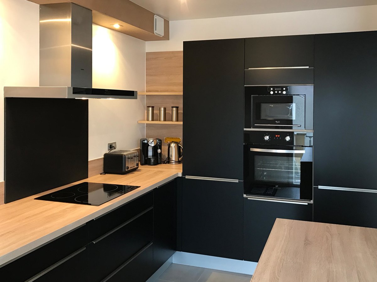 Cuisine avant-après sur mesure Velvet Noir Soft