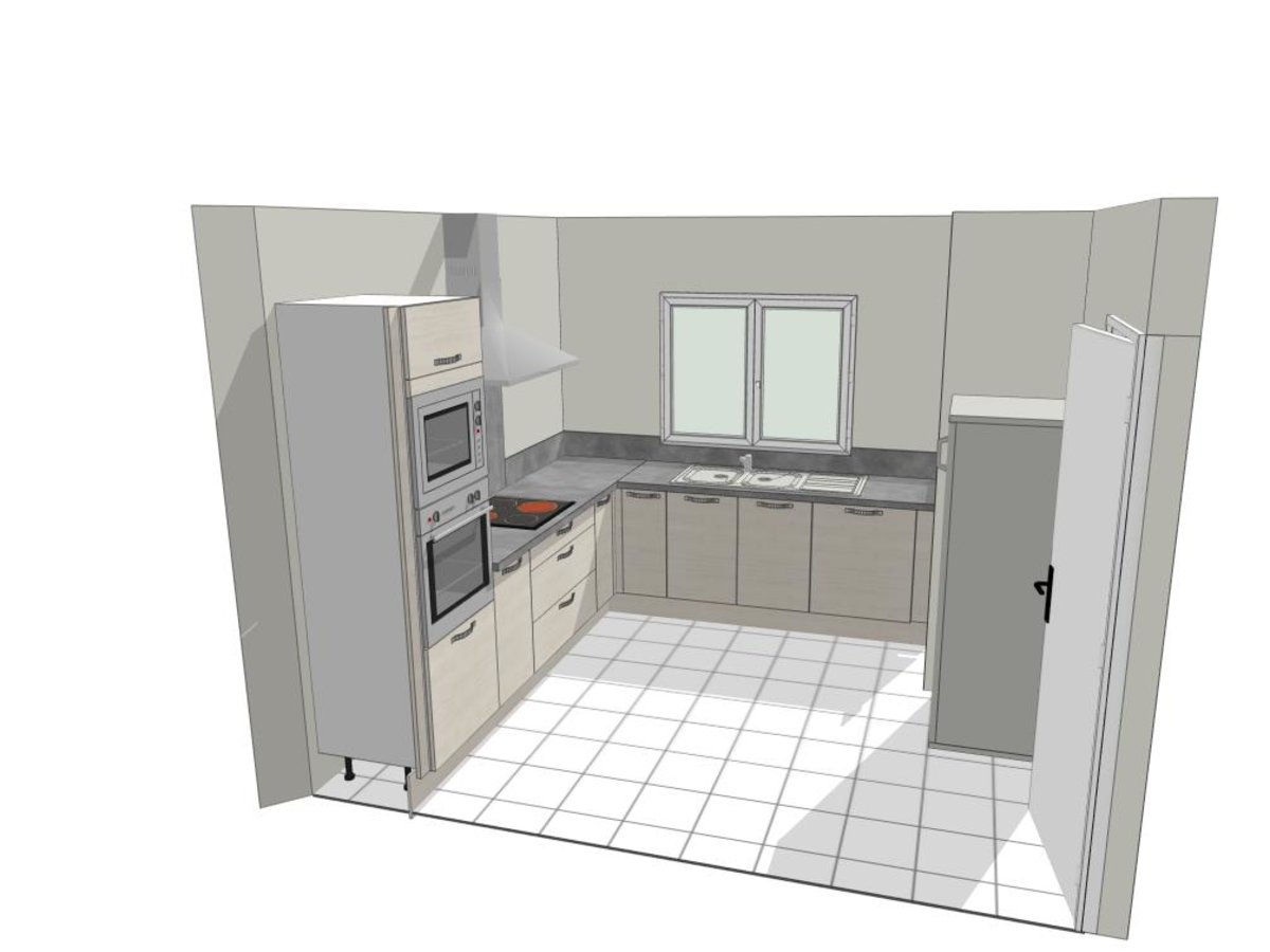 Cuisine 3D sur mesure Trend + Chêne vieilli