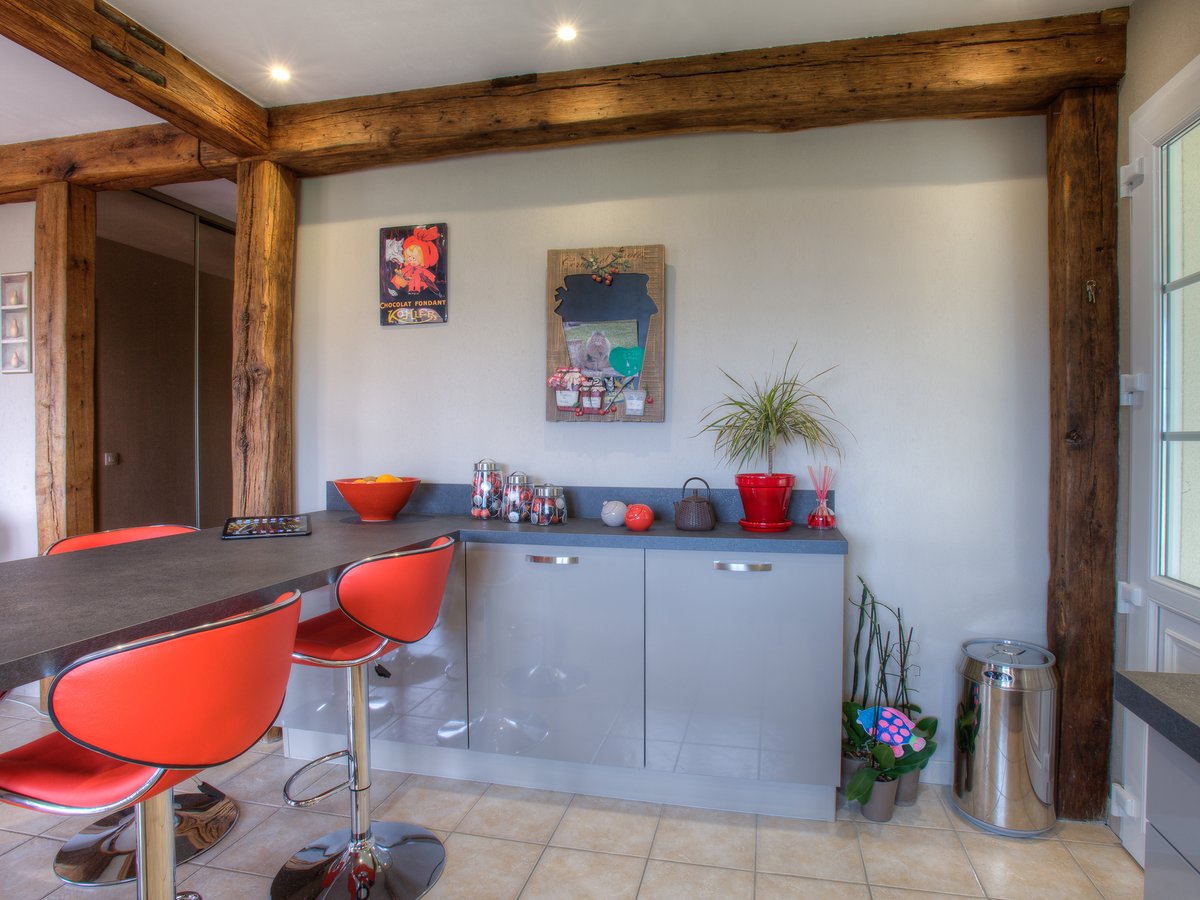 Cuisine avant-après sur mesure Light + Gris Clair Majestic Brillant