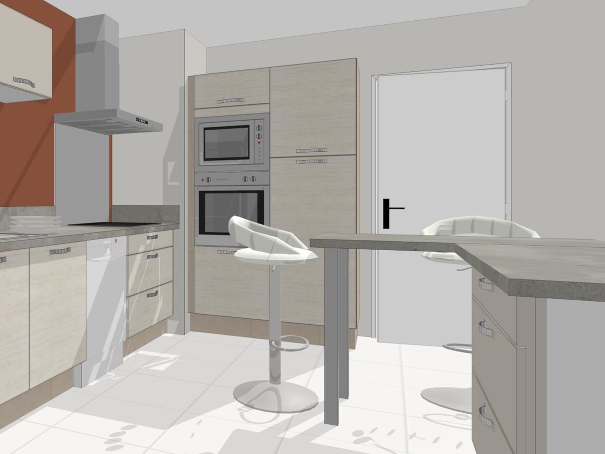 Cuisine avant-après sur mesure Vega + Chêne vieilli brossé