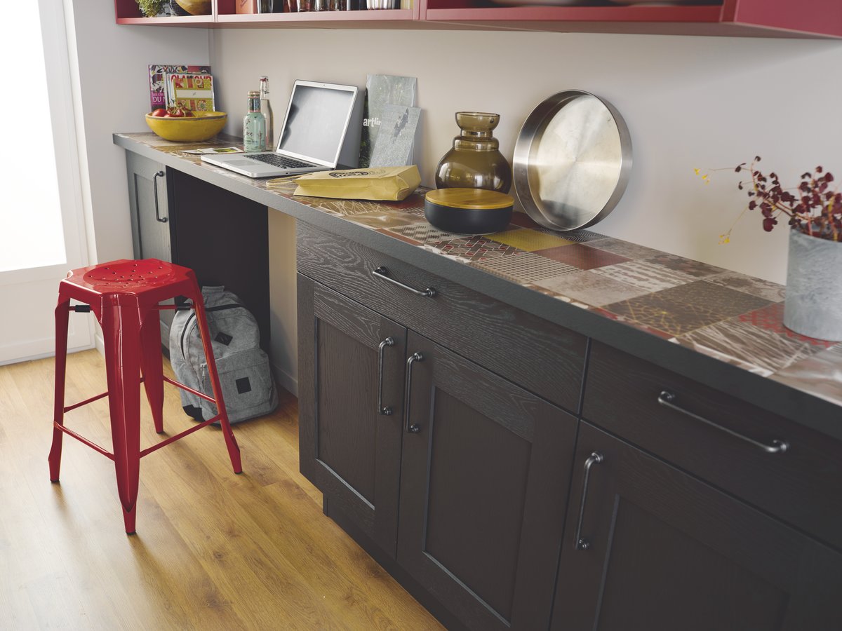 Cuisine Cuisinella Wooden ombre et moutarde