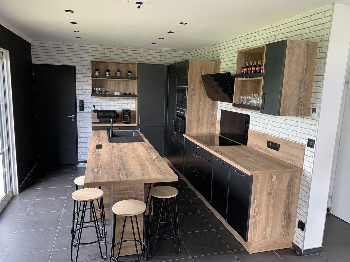 Cuisine équipée sur mesure Square Laqué Métal