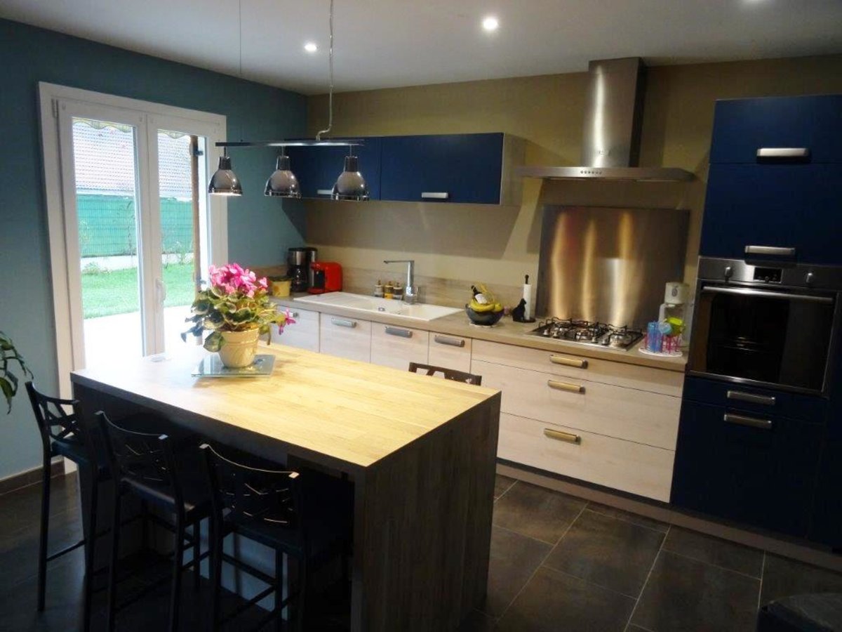 Cuisine avant-après sur mesure Trend + Artic wood