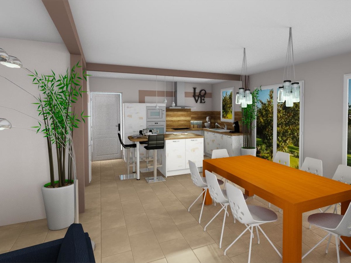 Cuisine 3D sur mesure Label Chêne usé