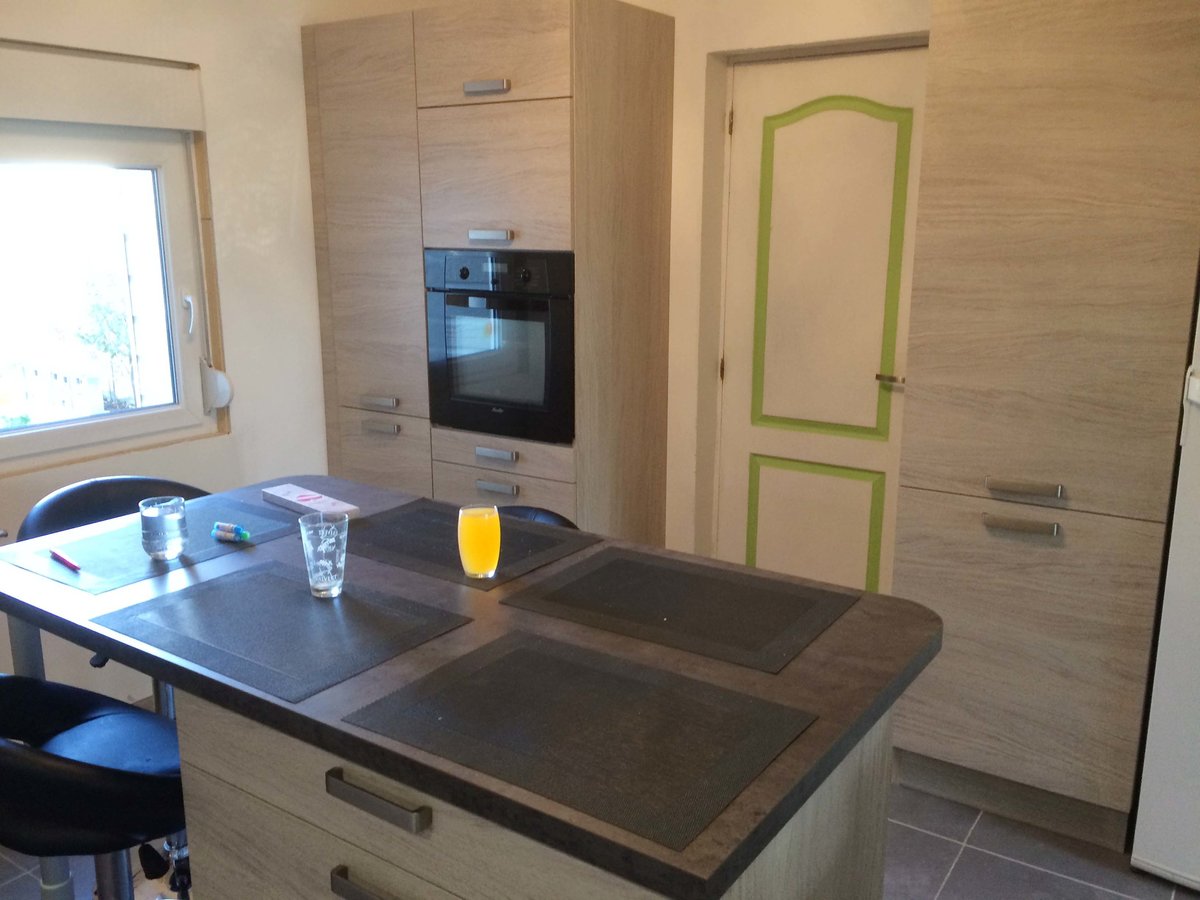 Rénovation cuisine équipée sur mesure Trend Chene Sable Synchrone