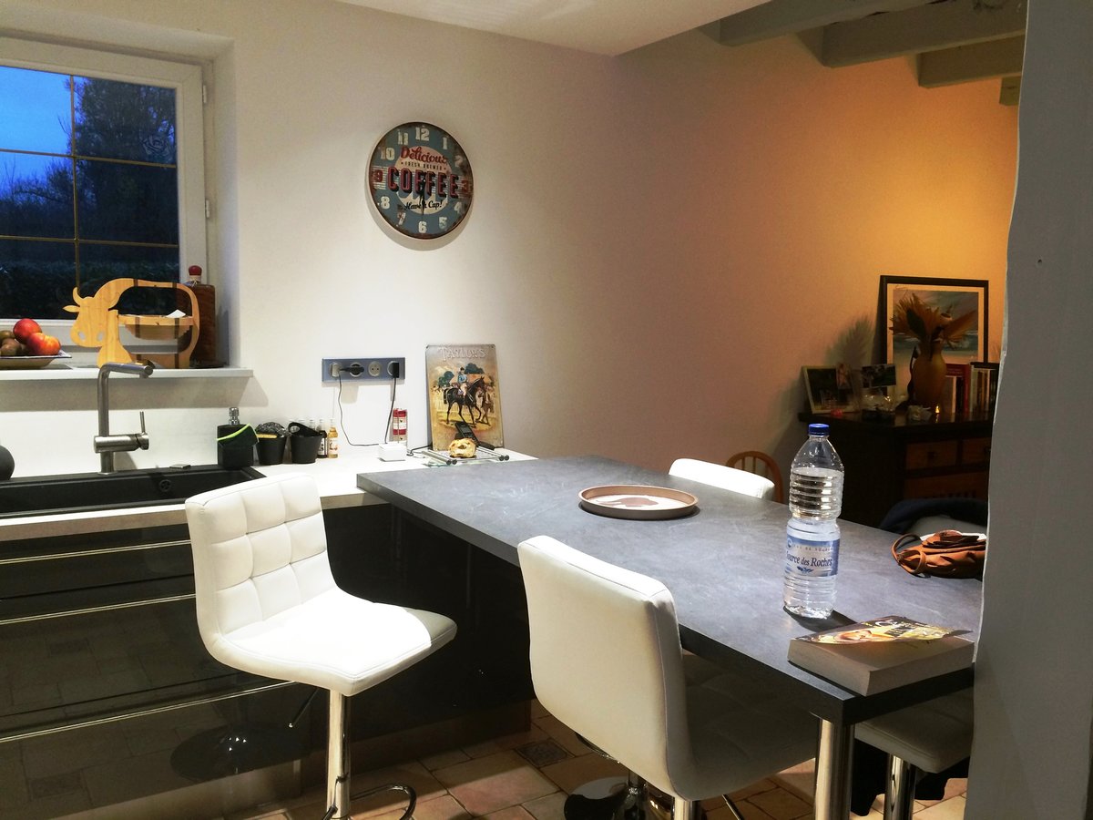 Cuisine avant-après sur mesure Light + Anthracite Majestic Brillant