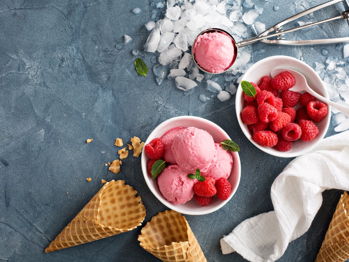 Recette sorbet glace framboise