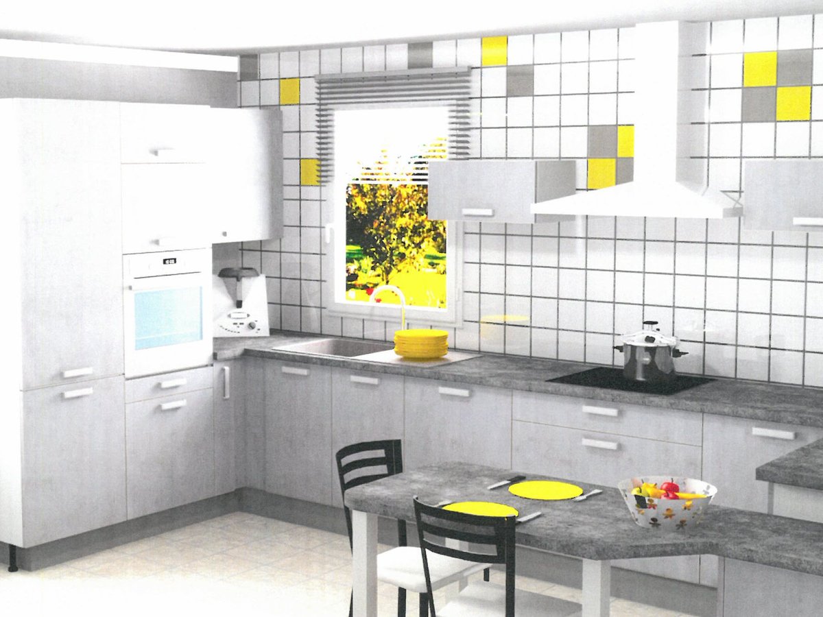 Cuisine 3d sur mesure Label Béton Clair