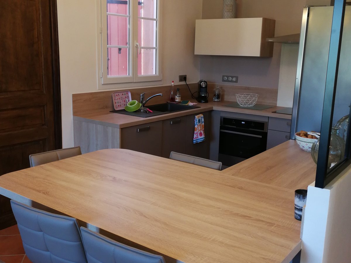 Cuisine avant-après sur mesure Trend Cinnamon