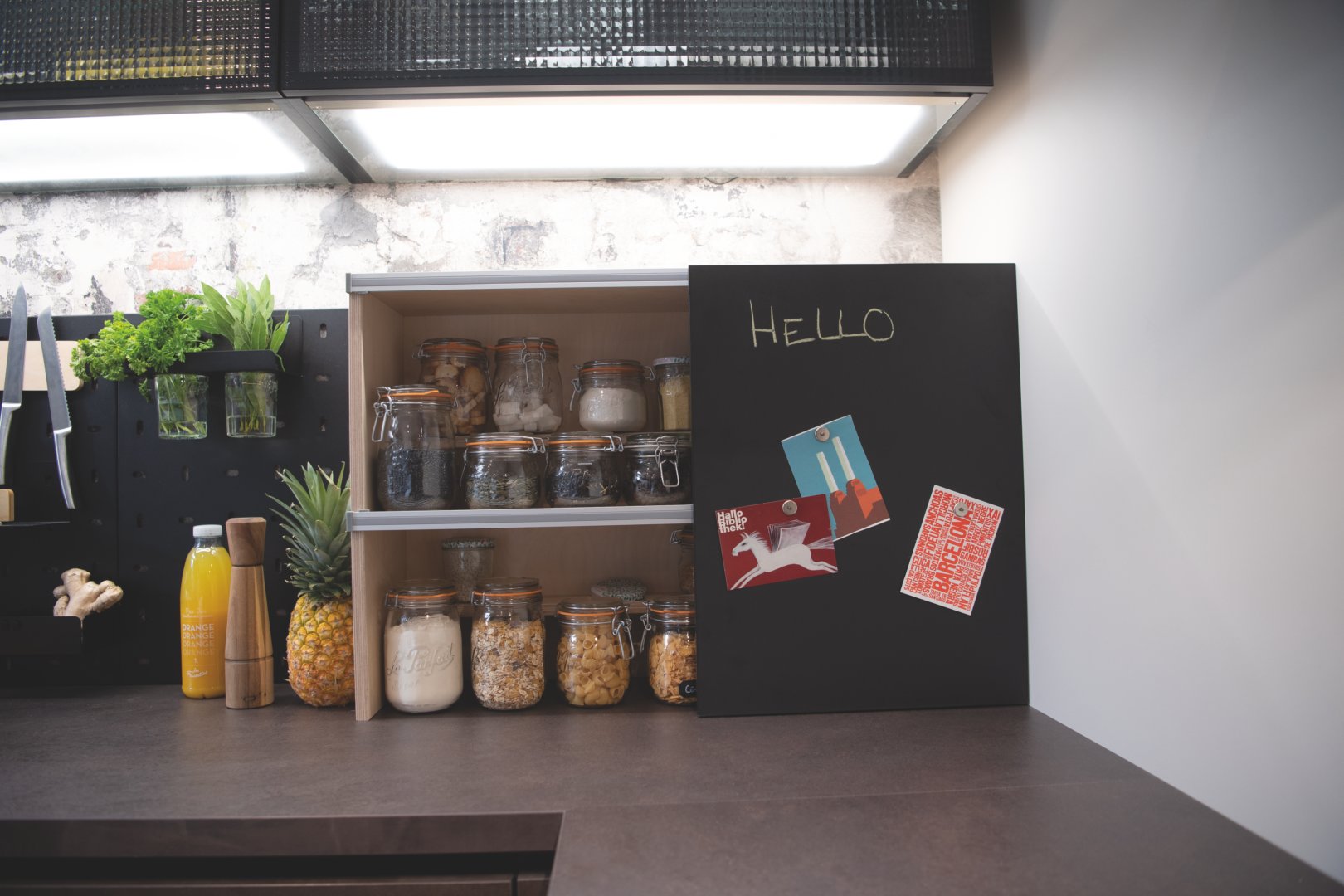 meuble à vrac bocaux