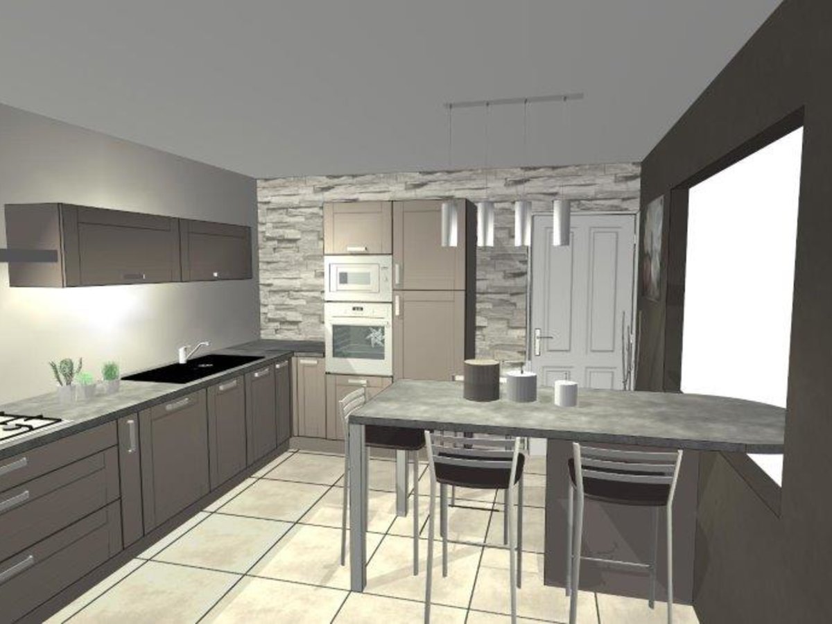 Cuisine 3D sur mesure Trend Cube Cinnamon