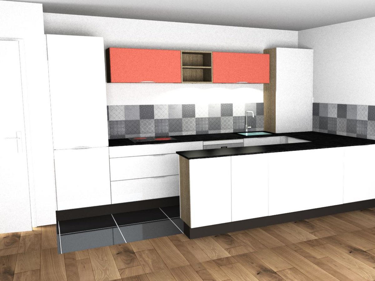 Cuisine 3D sur mesure Light Blanc brillant