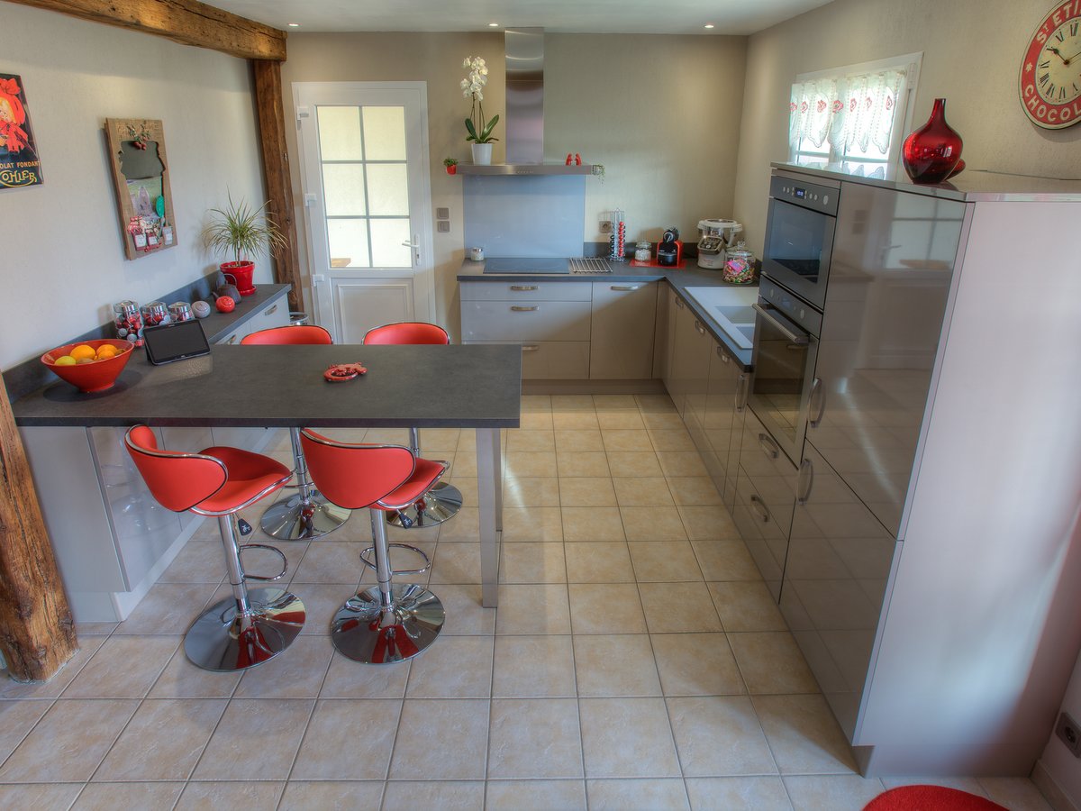 Rénovation cuisine sur mesure Light + Gris Clair Majestic Brillant