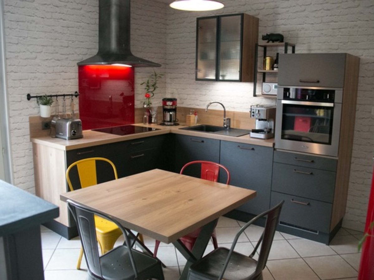 Cuisine équipée sur mesure Label Métal Brossé