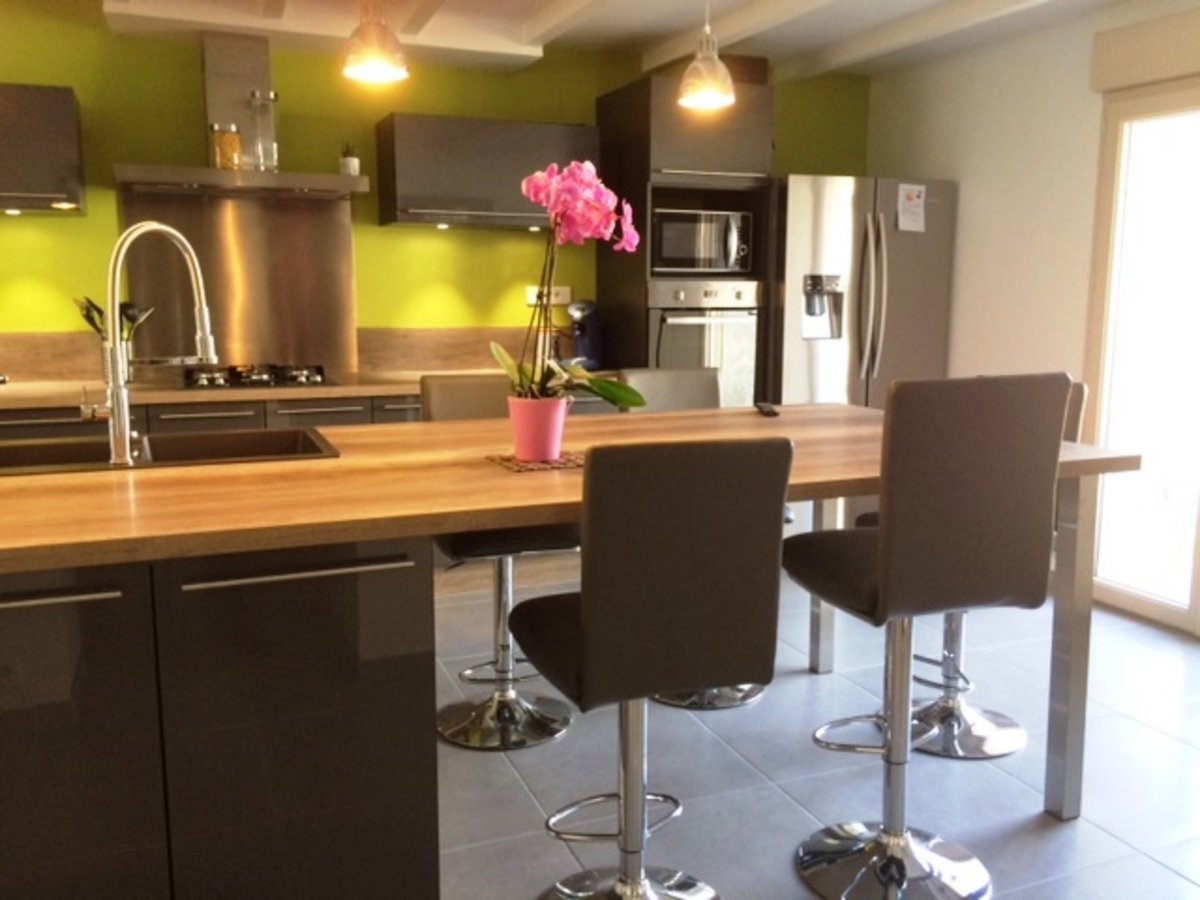 Cuisine avant-après sur mesure Light + Anthracite Majestic Brillant