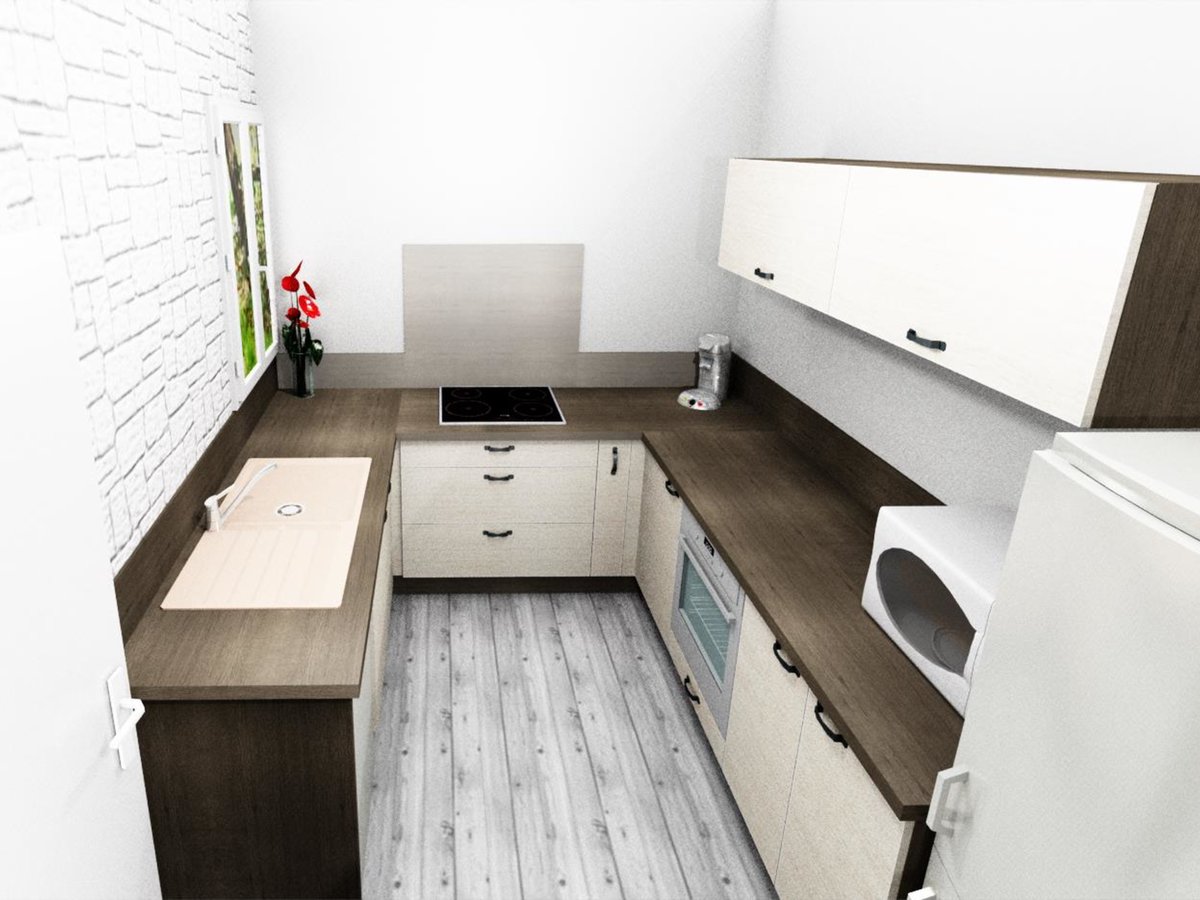 Cuisine 3D sur mesure Trend + Chêne vieilli