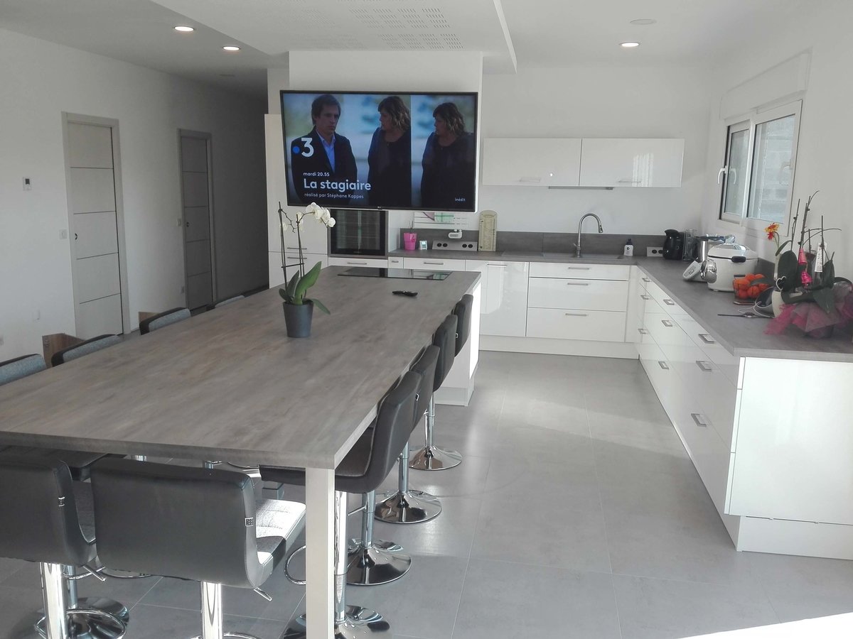 Rénovation cuisine équipée sur mesure Light Blanc Brillant