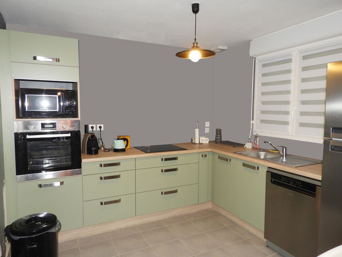 Cuisine équipée sur mesure Color Laqué Kaki