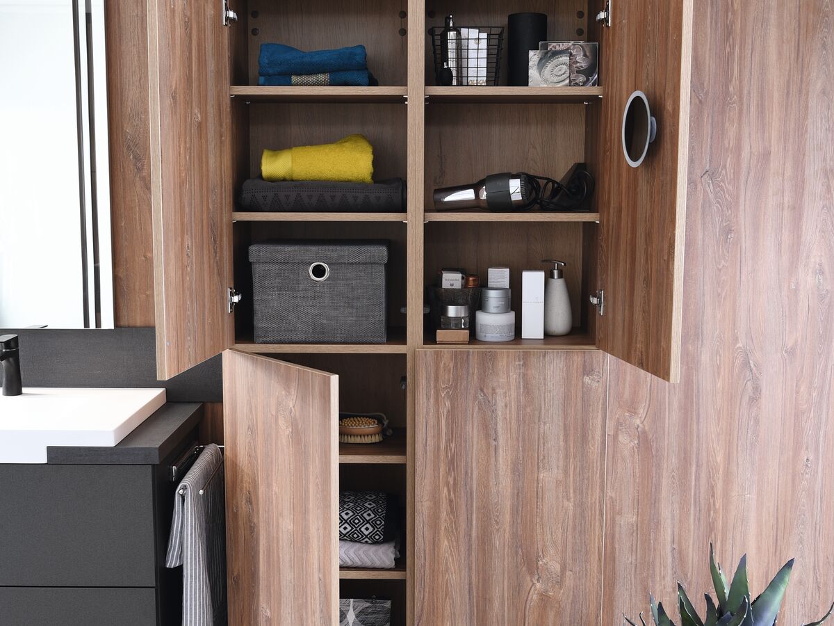 armoire rangement bois osani oak