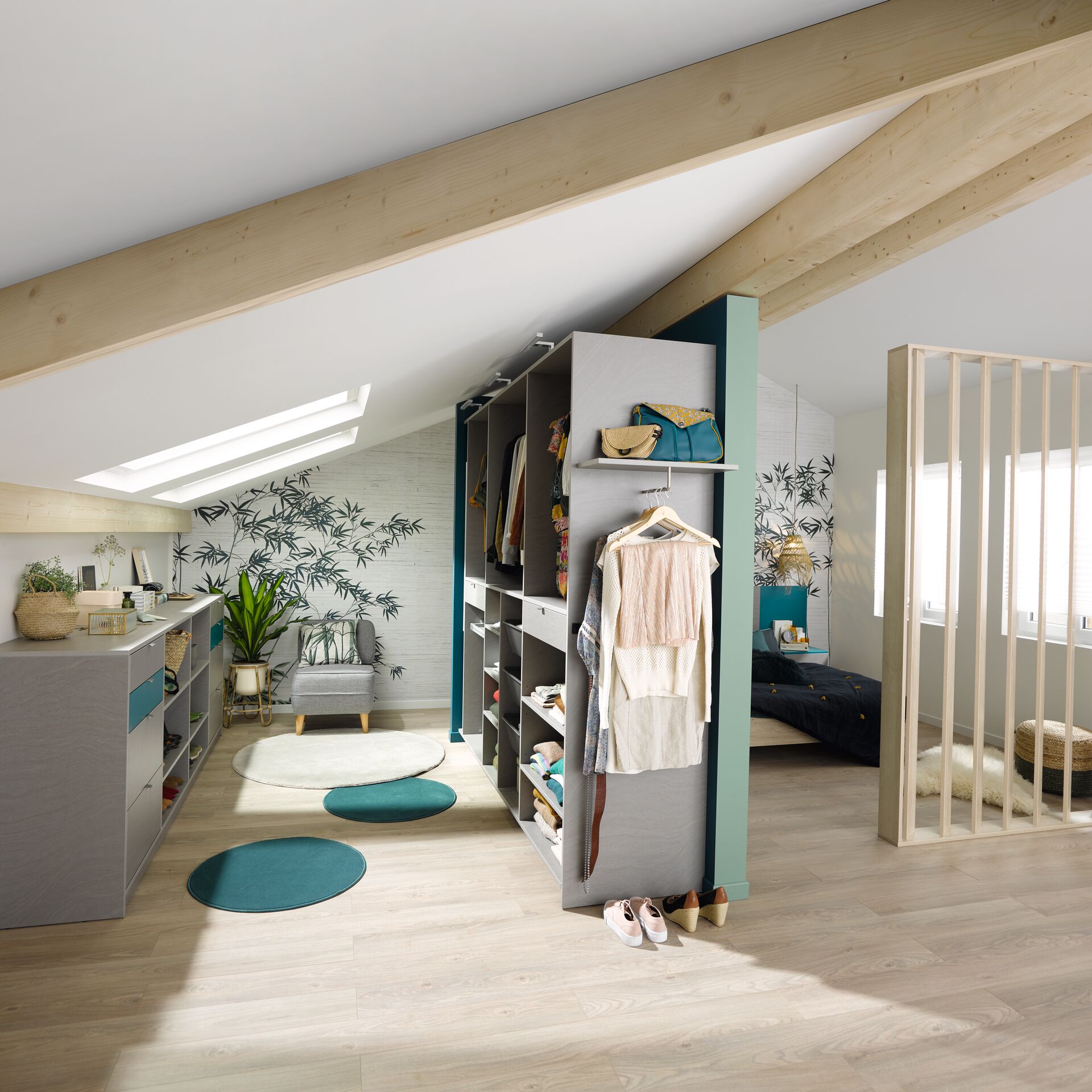 Dressing style scandinave gris