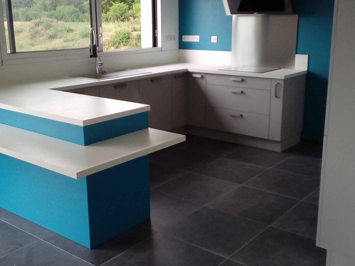 Rénovation cuisine sur mesure Trend + Blanc Mat