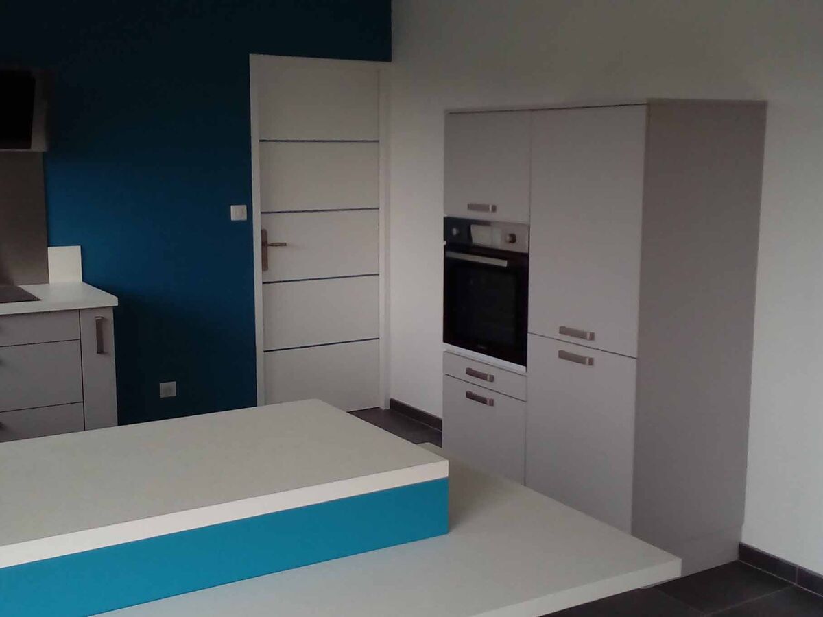 Cuisine avant-après sur mesure Trend + Blanc Mat