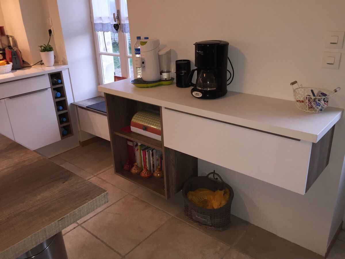 Cuisine avant-après sur mesure Light Blanc brillant