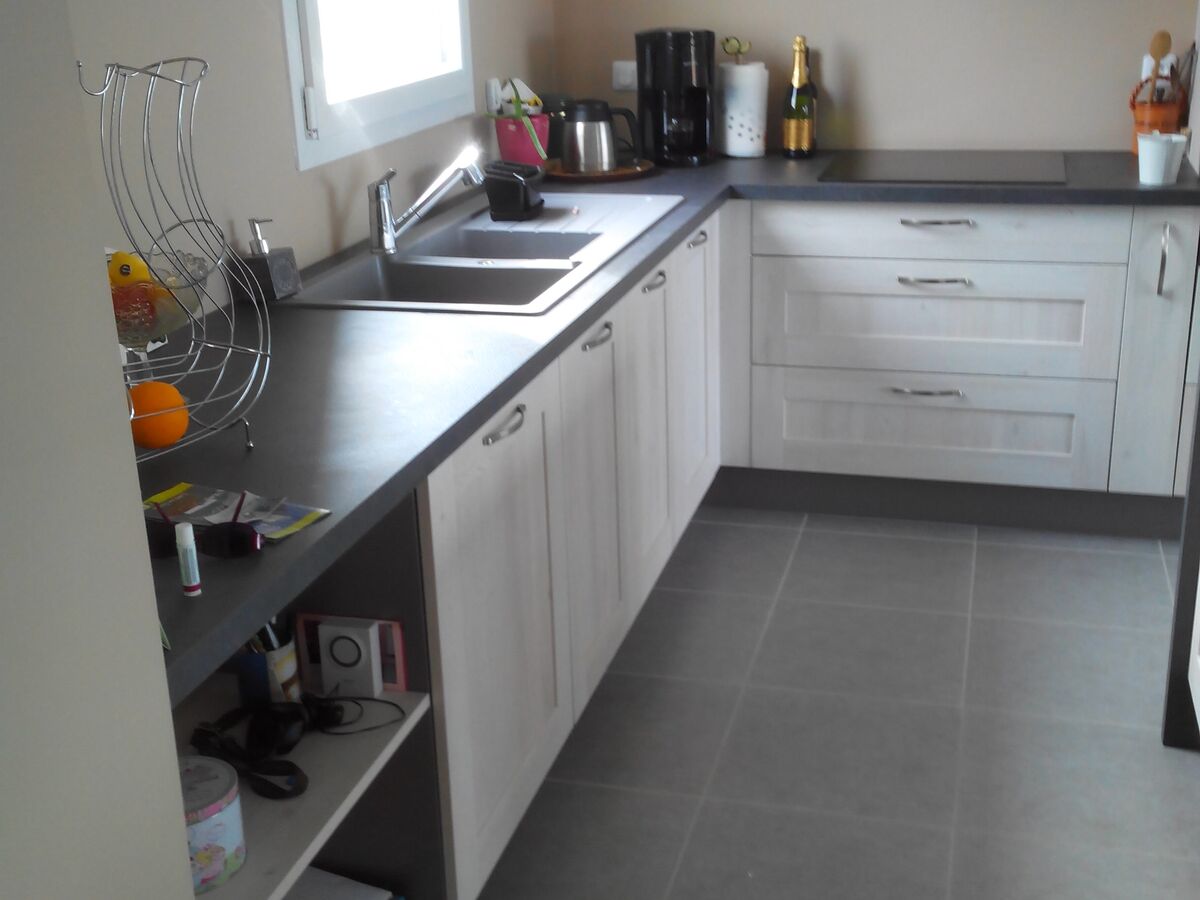 Cuisine avant-après sur mesure Trend Cube Artic wood