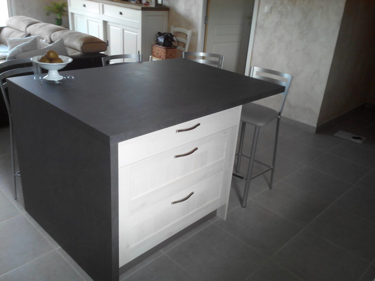 Cuisine avant-après sur mesure Trend Cube Artic wood