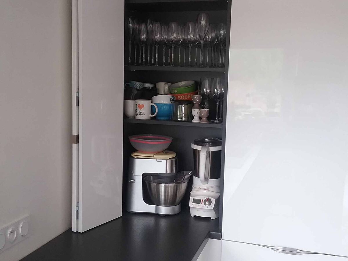 Cuisine avant-après sur mesure Light Blanc brillant