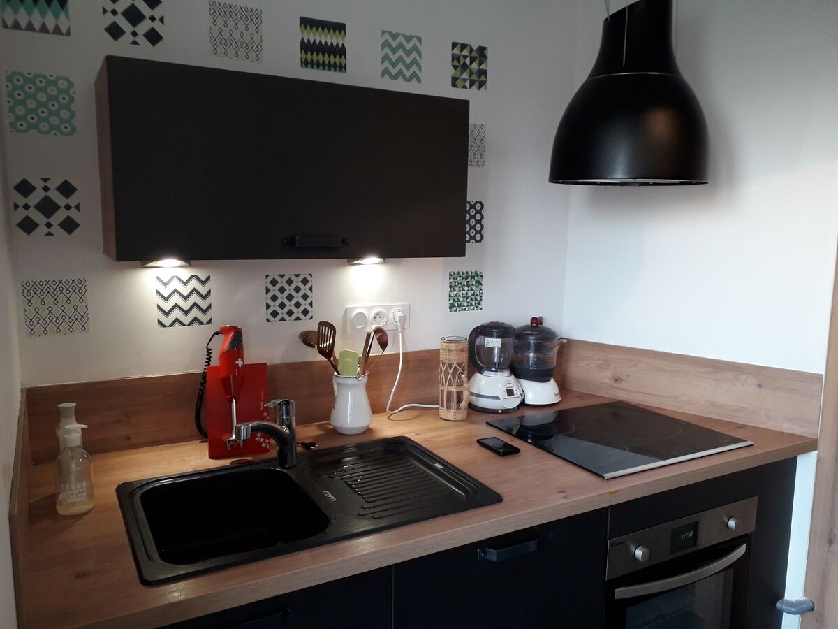 Cuisine avant-après sur mesure Label métal Brossé